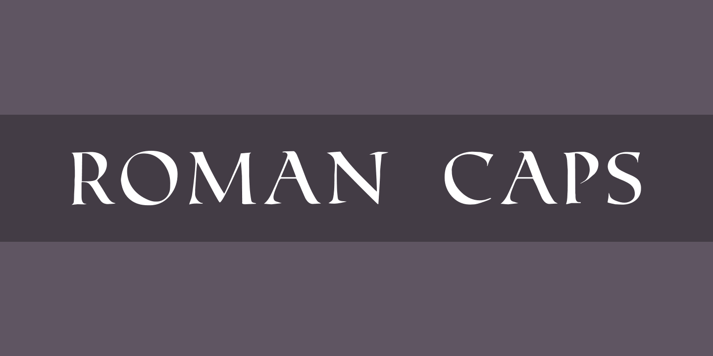 Пример шрифта Roman Caps Regular